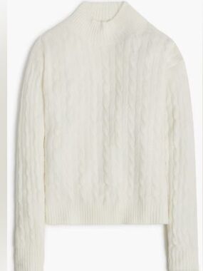 J. Crew Cream Cable-Knit Turtleneck Sweater